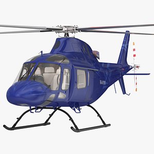 AgustaWestland AW119 Koala Helicopter Blue 3D model