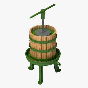 old wine press 3d model