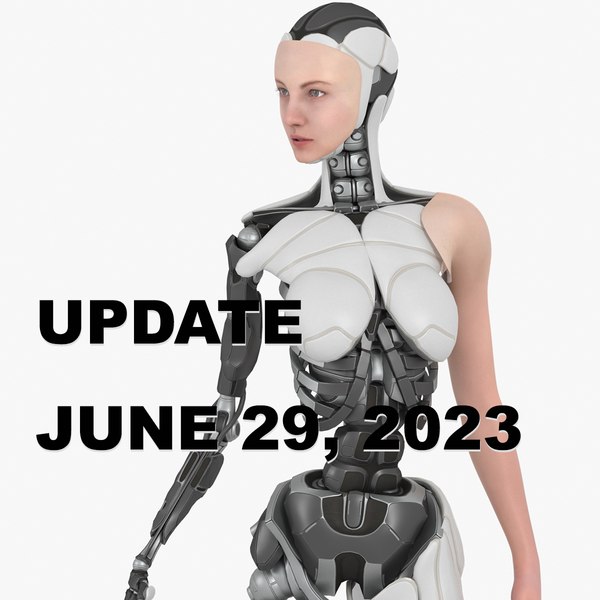 Cyborg Girl Bella, Rigged, PBR 3D model