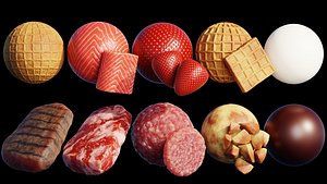 Blender Procedural Food Material Pack 4 3D