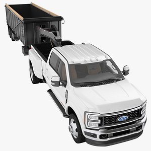Ford Super Duty F450 2023 Powered Dump Trailer 02 3D