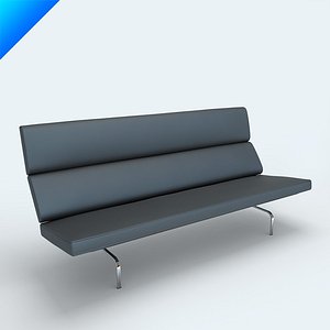 3d charles eames vitra sofa compact