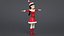 Rigged Cartoon Santa Woman