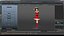 Rigged Cartoon Santa Woman