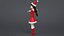 Rigged Cartoon Santa Woman