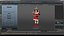 Rigged Cartoon Santa Woman