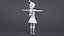 Rigged Cartoon Santa Woman