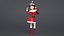 Rigged Cartoon Santa Woman