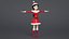 Rigged Cartoon Santa Woman