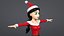 Rigged Cartoon Santa Woman