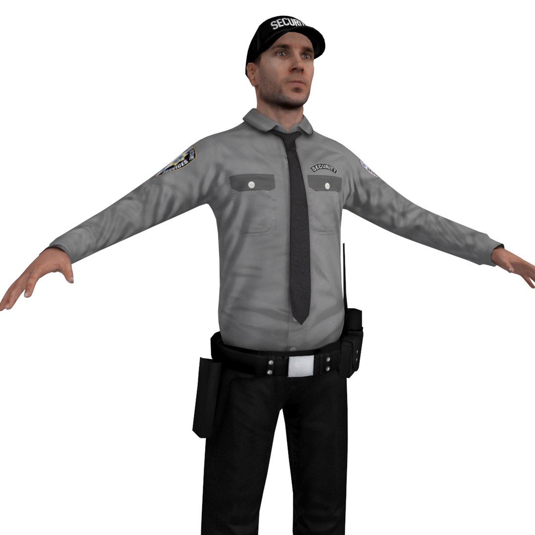 3d Rigged Security 2 Model