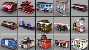 3D model Cartoon City Constructive