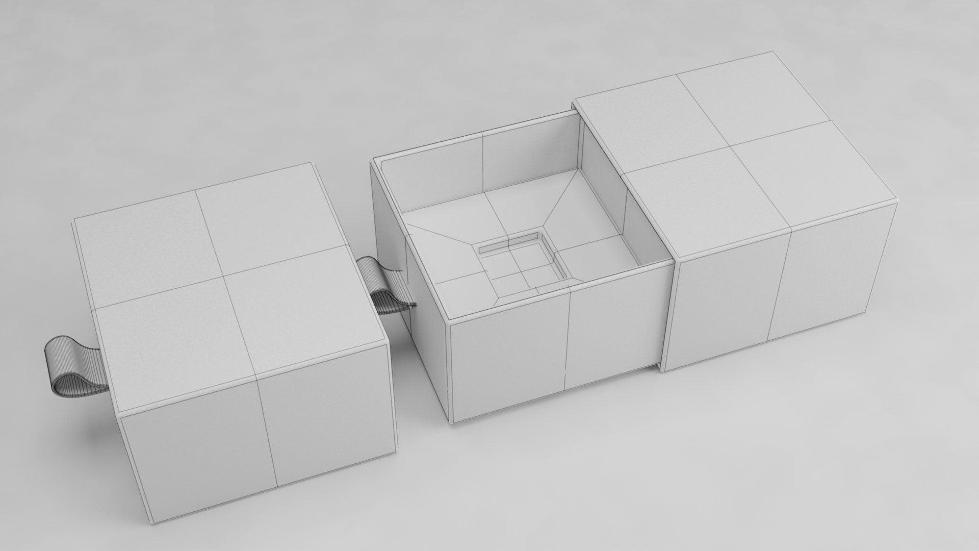 3D model Gift Boxes Model with Cardboard Material Blender - TurboSquid ...