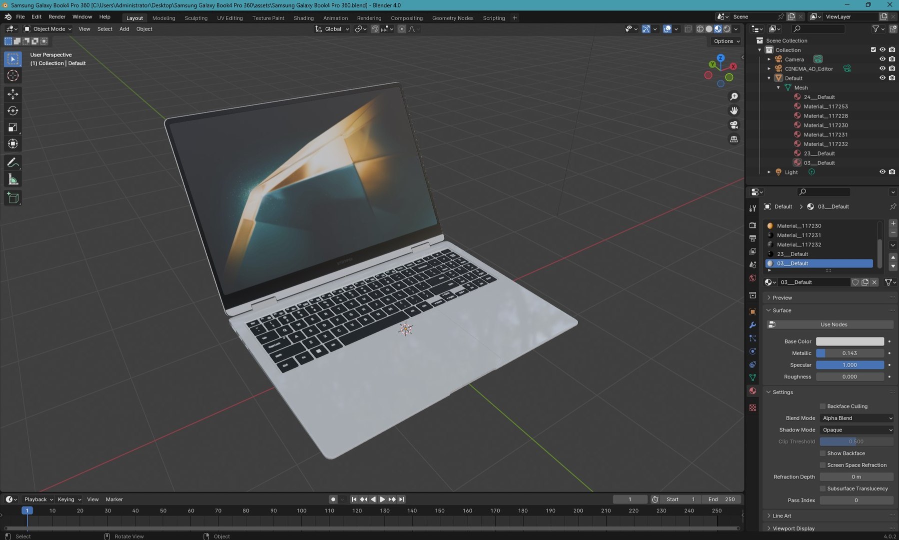 3D Samsung Galaxy Book4 Pro 360 https://p.turbosquid.com/ts-thumb/mn/eQNzBY/LH/b/jpg/1704039071/1920x1080/fit_q87/d25157961d211fb4366bc58edaa9a065d10af487/b.jpg