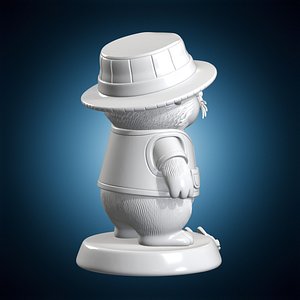 Fisher Baby Otter 3D Print Model model