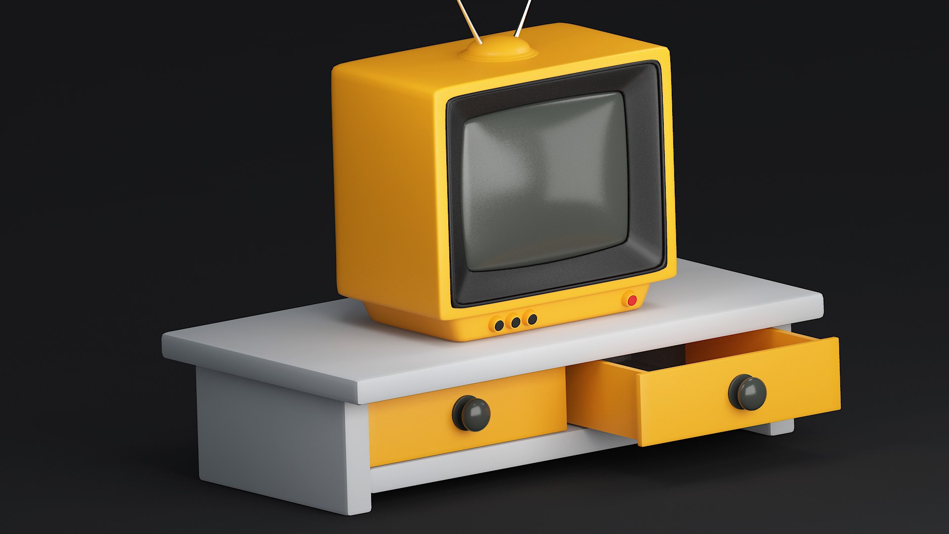 Cartoon Tv 3D Model - TurboSquid 2575356