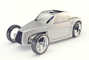3D car sci fi model