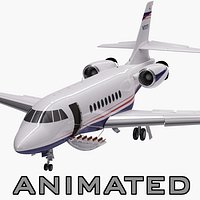 Dassault Falcon 2000LXS. Animated. 5