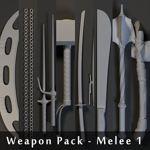 3dsmax weapons pack - melee