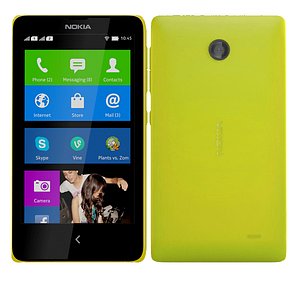 nokia x yellow 3d model