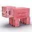 3d minecraft pig rigged