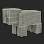 3d minecraft pig rigged