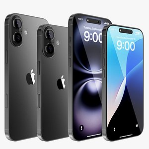iPhone 16 - 16 Plus Black 3D model