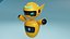 lindo robot en amarillo