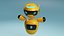 lindo robot en amarillo