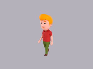 Cartoon Male Character Rigged 031 3D model