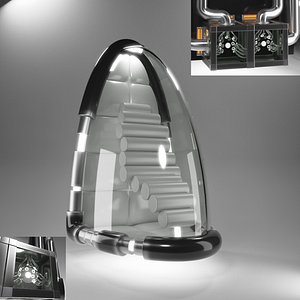 Capsule Space Ship and Power Core