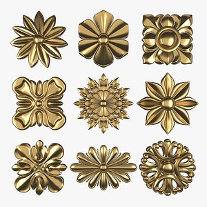 Ornament Element Pack 07 3D model