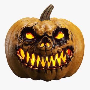 Scary Halloween Pumpkin 3D