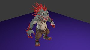 3D mythical carnivorous beast model