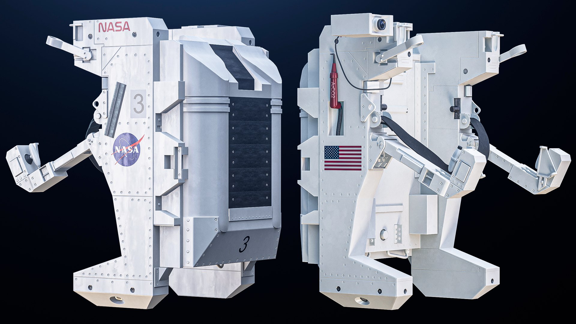 3D Manned ManeuveringUnitNasaJetpackSCBlend Model - TurboSquid 2275190