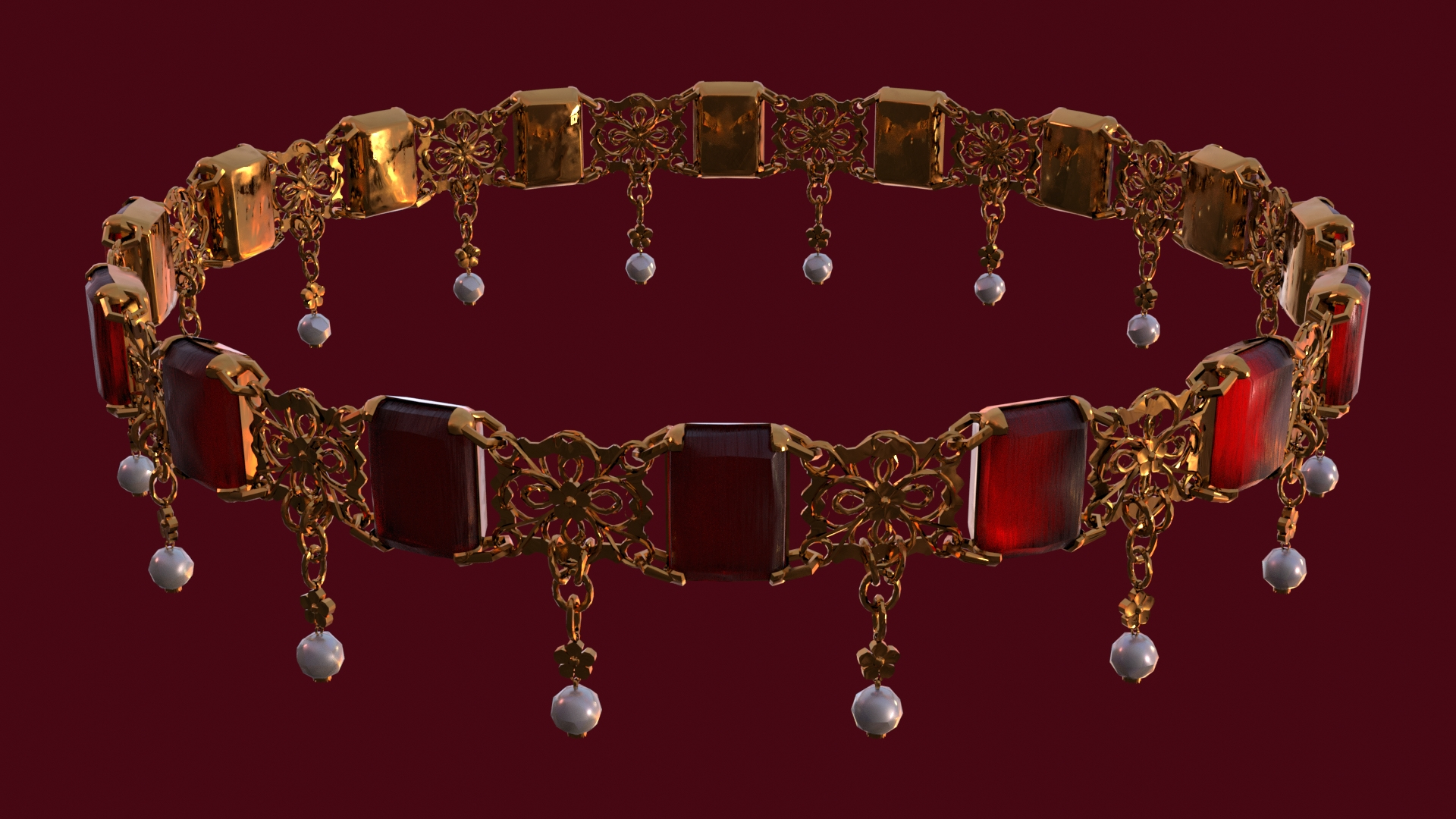 3D Ruby Choker - TurboSquid 1948909