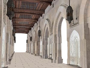 3D Oman Mosque Corridor model
