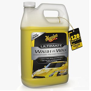 Meguiars Ultimate Wash and Wax Car Shampoo 128 oz Yellow