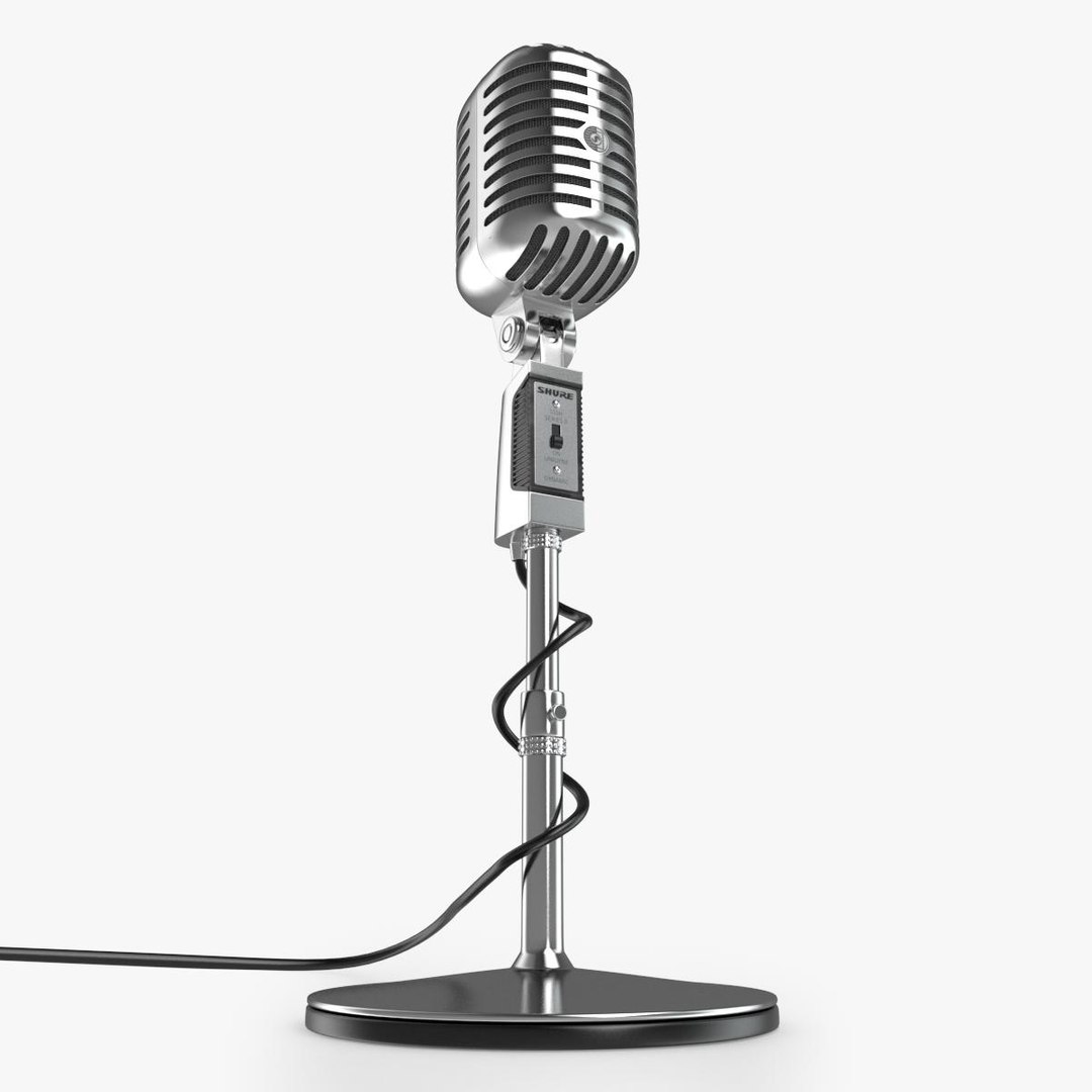 Retro Microphone 3d Model