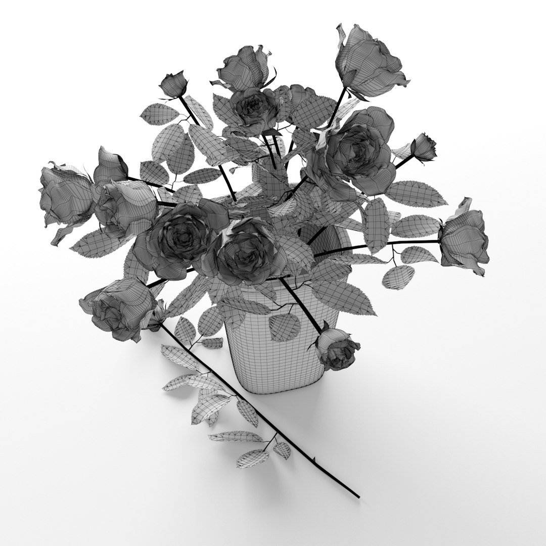 3d Bouquet Orange Roses