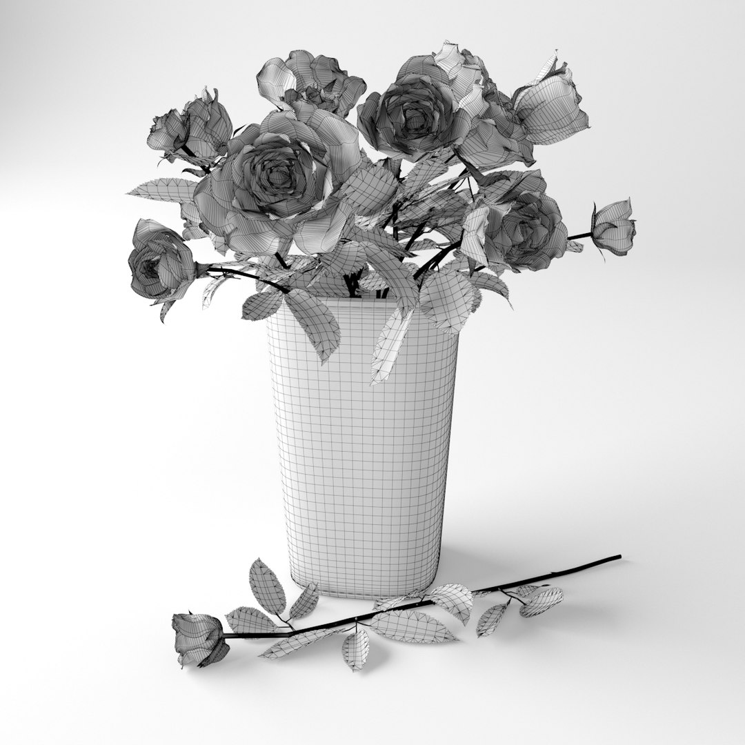 3d Bouquet Orange Roses