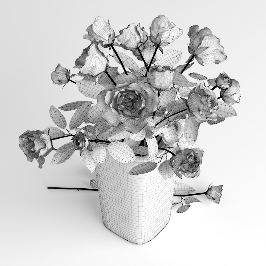 3d Bouquet Orange Roses