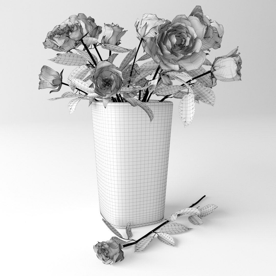 3d Bouquet Orange Roses