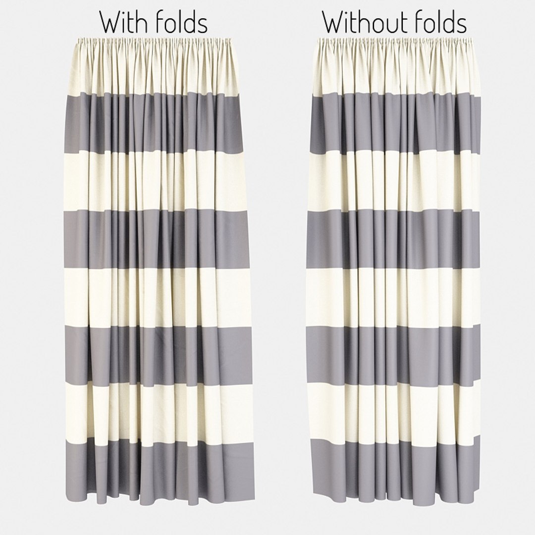 Curtains Fabric 3d Model