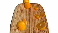 Oranges set + cutting board