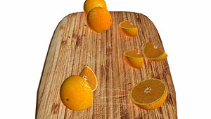 Oranges set + cutting board