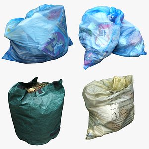 Trash Bag Full of Money 3D Model $39 - .max .3ds .blend .c4d .fbx