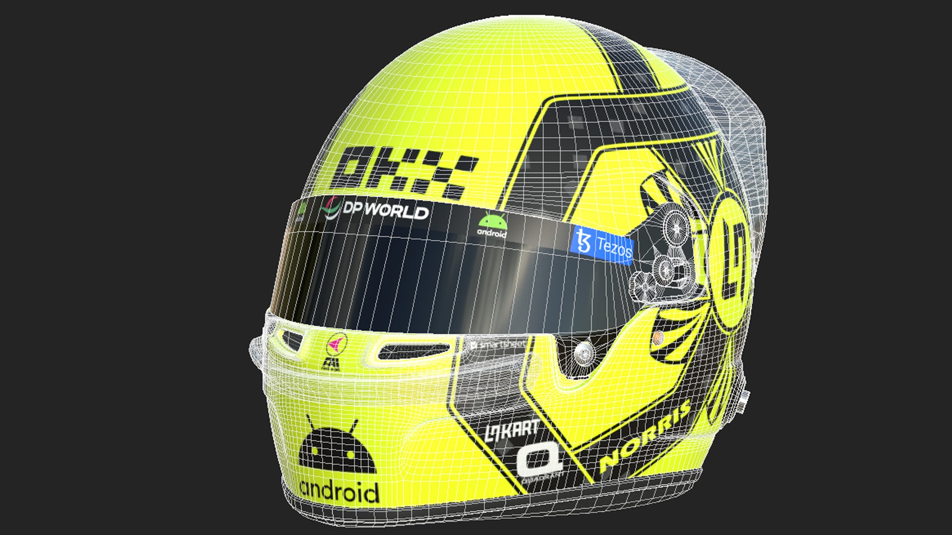 3D F1 Lando Norris Helmet 2023 - TurboSquid 2116355