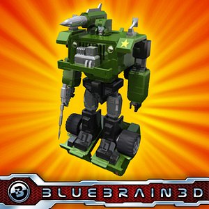 transforming robot jeep 3d max