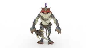Frog cartoon man